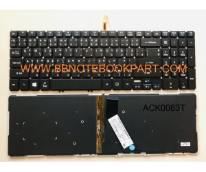 Acer Keyboard คีย์บอร์ด Aspire VN7-571G  V5-531 V5-531G V5-551 V5-551G / V5-571 V5-571G / M3-581 M5-581 มีไฟ Back Light ภาษาไทย/อังกฤษ